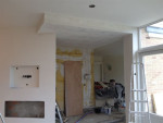 Douchepartij / strakke afwerking van plafond